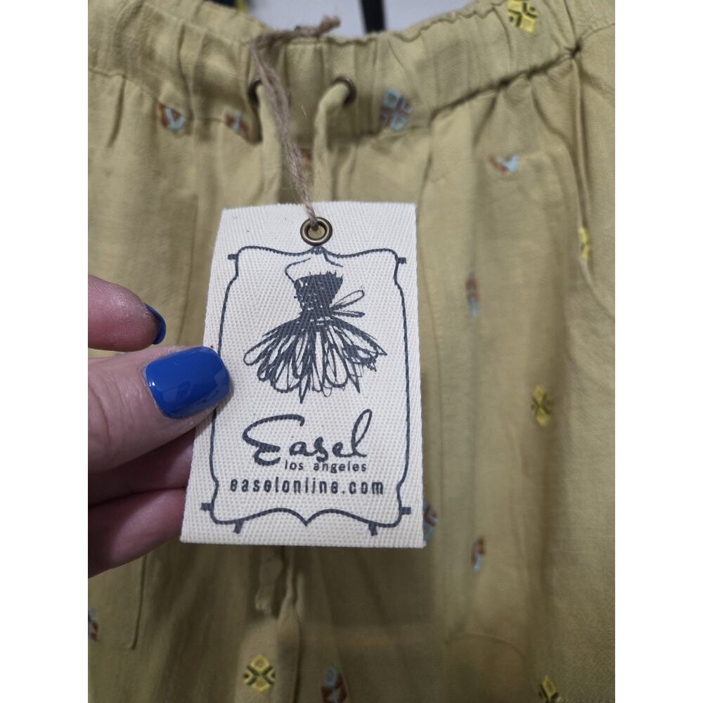 Easel Los Angeles Embroidered Drawstring Pants - Picture 5 of 13
